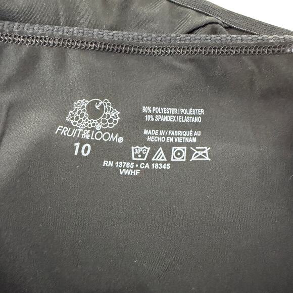 Fruit of Loom Stretch Satin Panty Black Womens Size 10 - Picture 2 of 5